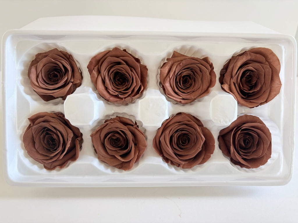 Large Preserved Rose Heads – 8 Pieces