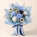 Blue Graduation preserved flower bouquet