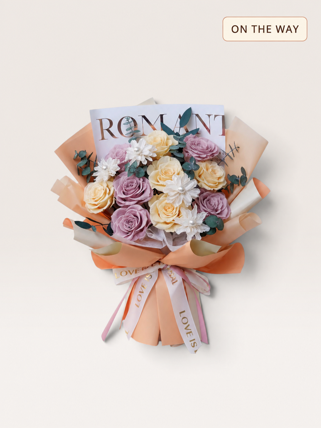 Peach Lilac Elegance -Grand Preserved Flower Bouquet original product photo