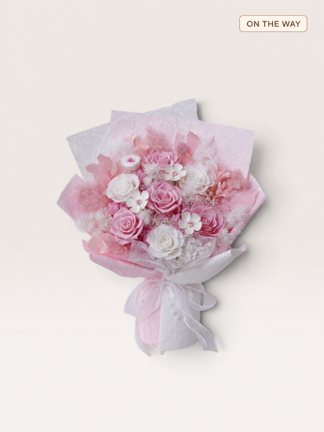 Blushing Cloud-Large Preserved Flower Bouquet original product photo