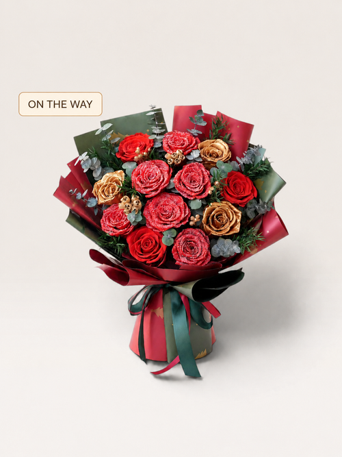 Christmas Royale-Grand Preserved Flower Bouquet — ON THE WAY