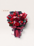 Crimson Desire- Large Preserved Flower Bouquet — ON THE WAY