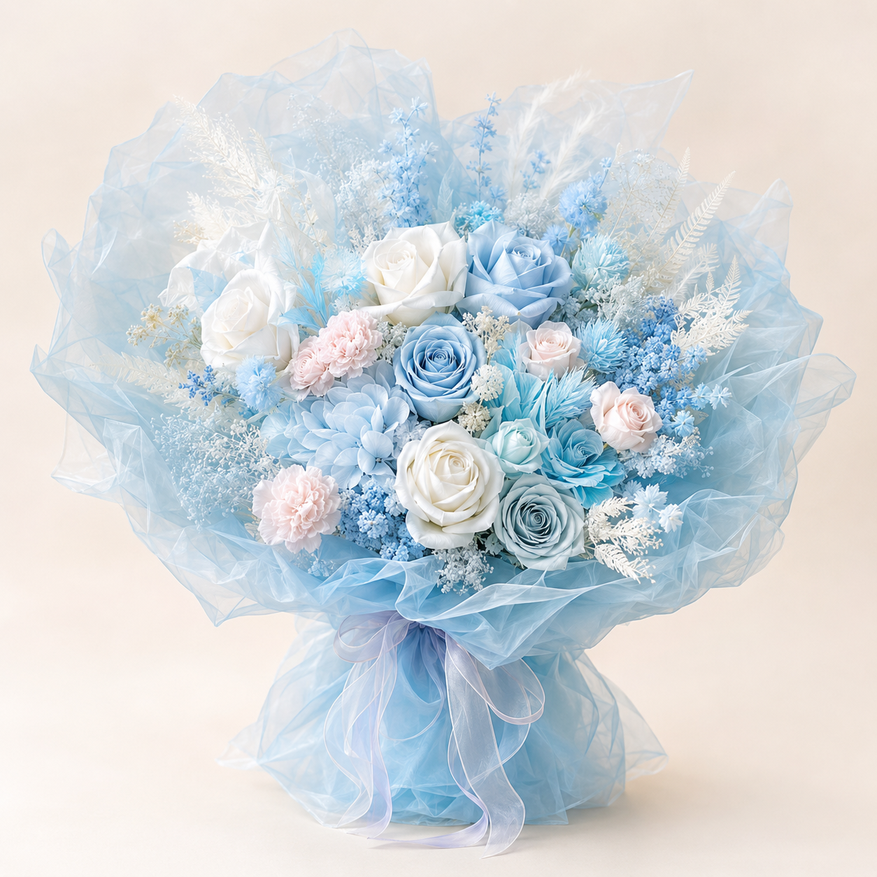 Icy Blue Cloud Preserved Bouquet