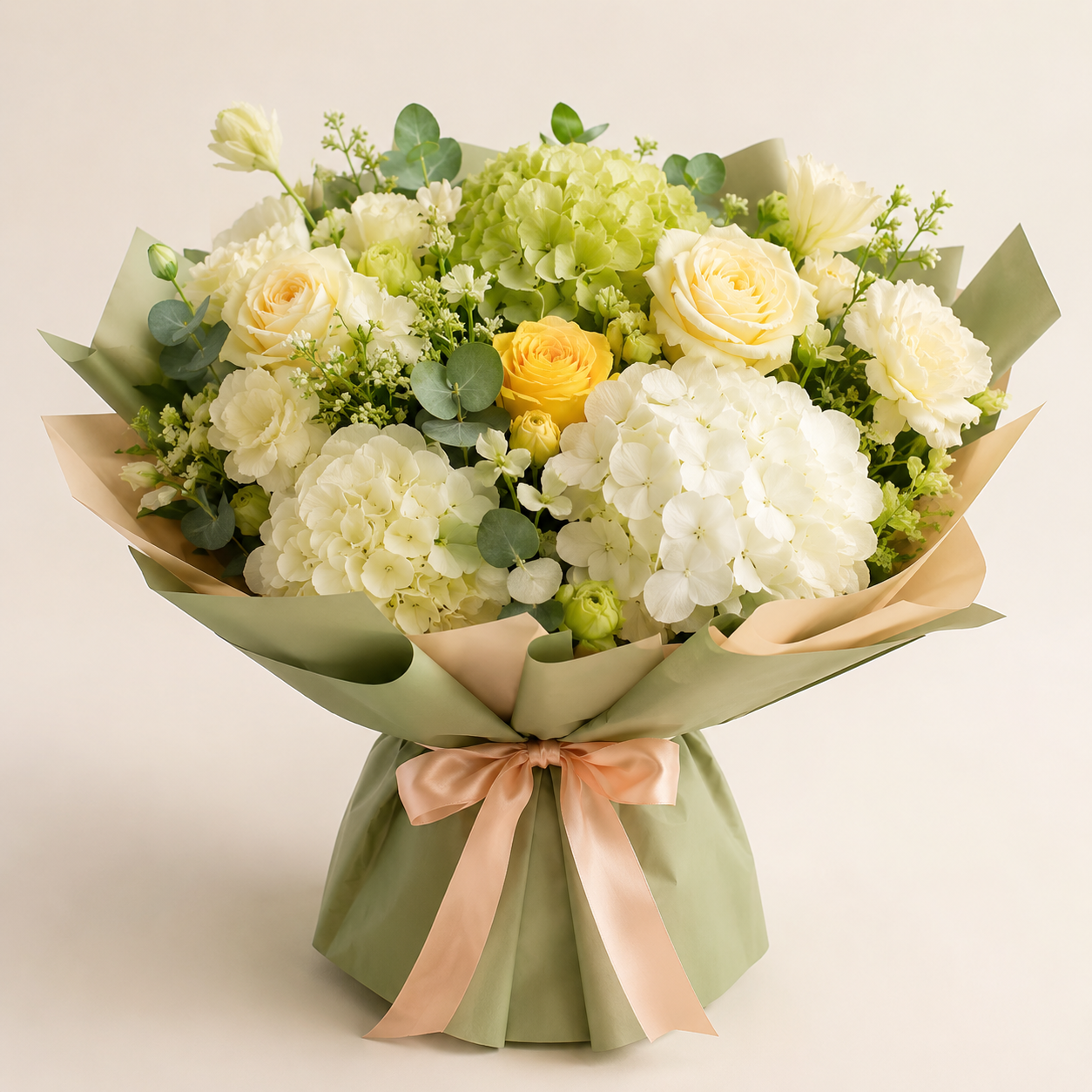 Lemon Hydrangea Garden Preserved Bouquet