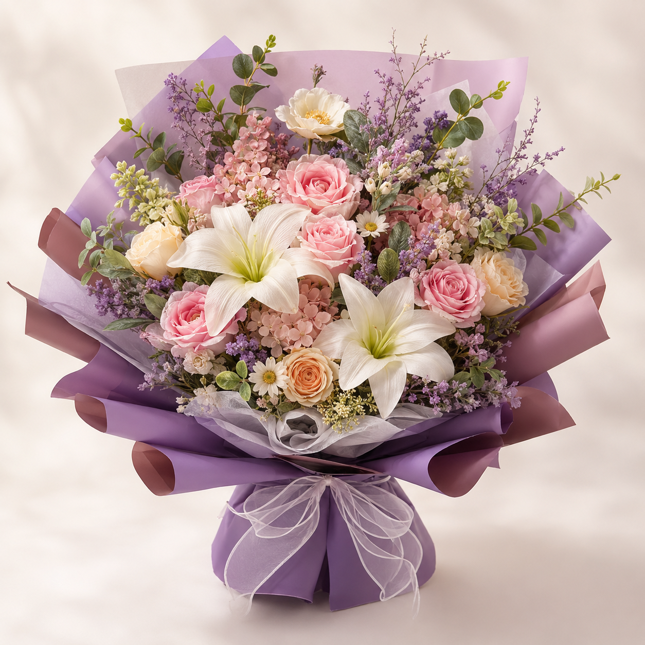 Lilac Lily Garden Preserved Bouquet