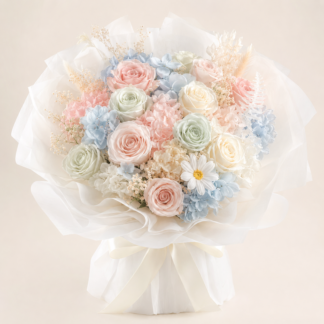 Porcelain Pastel Preserved Bouquet