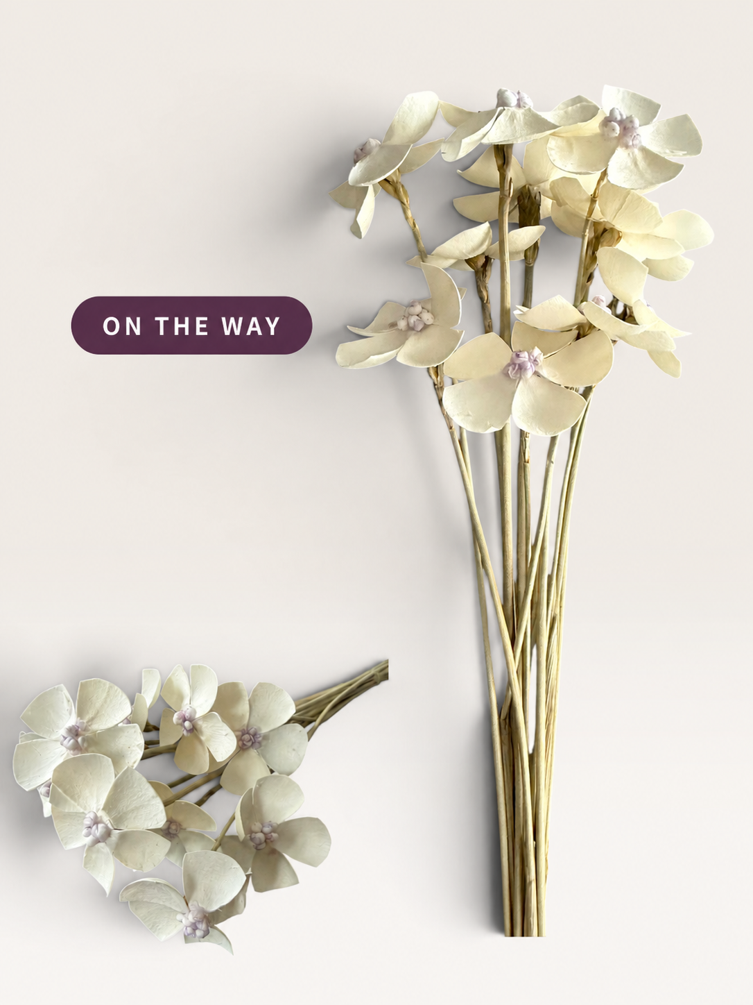 Violet handcrafted flowers — ON THE WAY